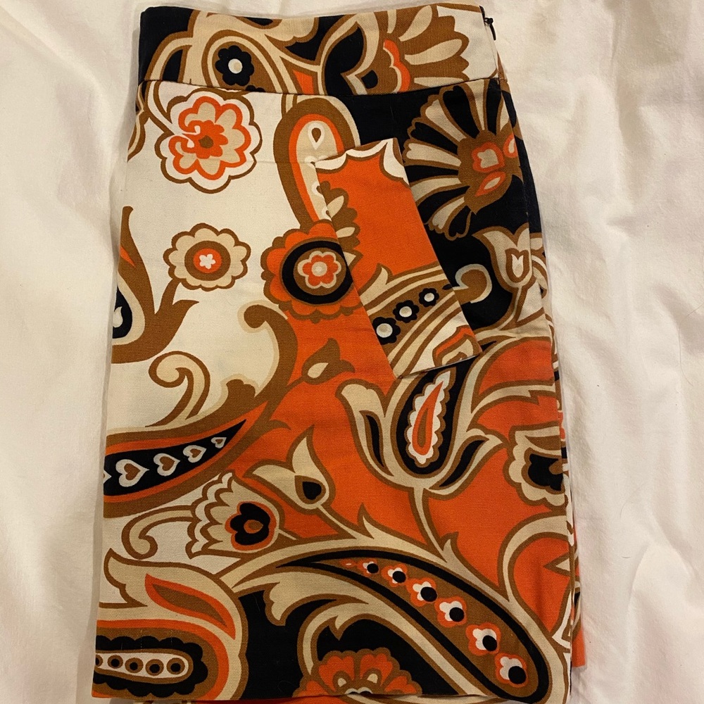 JCrew patterned skirt, size 8